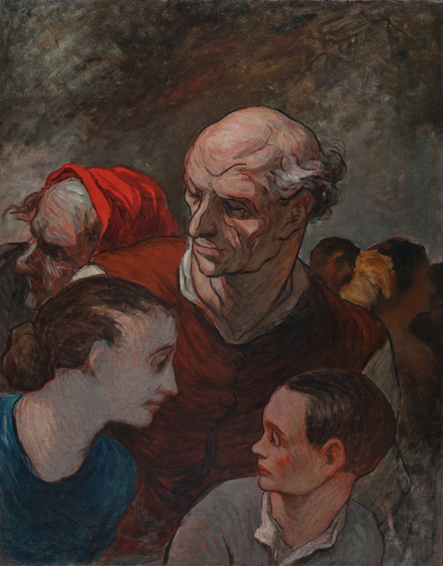 Honoré Daumier - Family on the Barricades