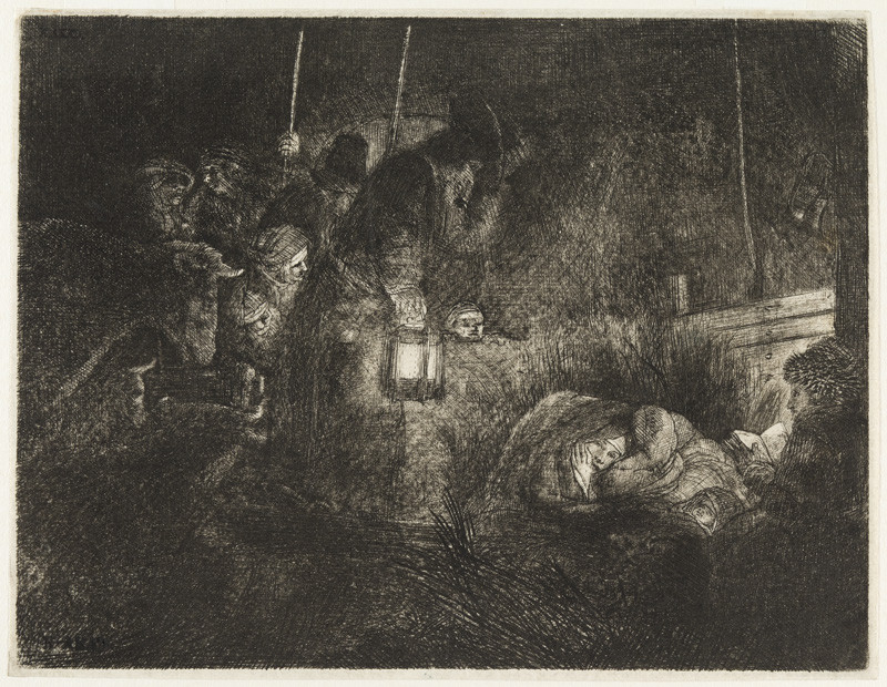 Rembrandt Harmenszoon van Rijn - Klanění pastýřů (noční scéna)