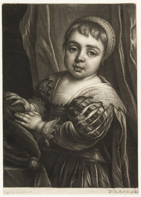 Wallerant Vaillant - rytec, Antonis van Dyck - inventor - Karel II. Stuart jako dítě