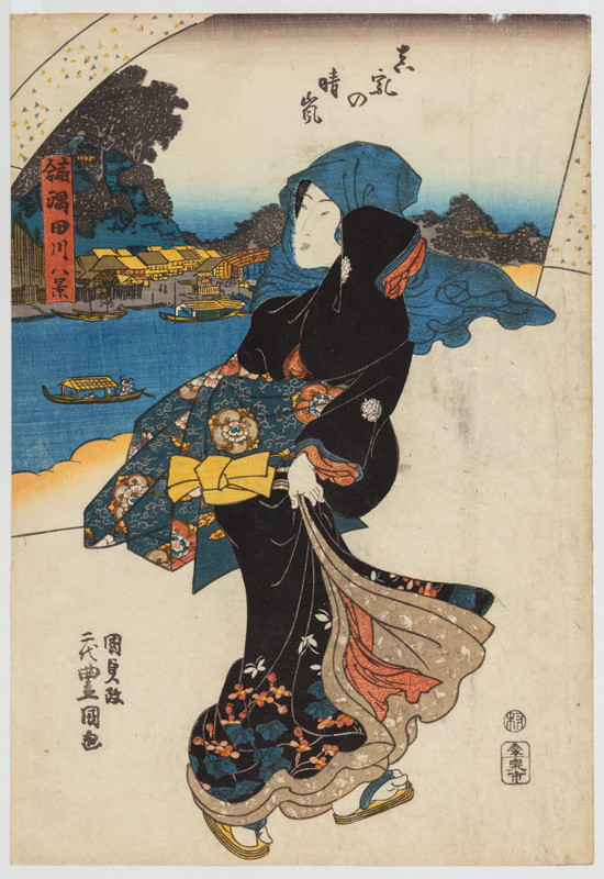 Utagawa Kunisada (Tojokuni III.) - Čerstvý vítr v Macuči (Macuči no seiran)