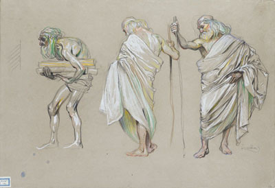 František Kupka - Figures from the Old Men’s Choir, study for Aristophanes’ Lysistrata