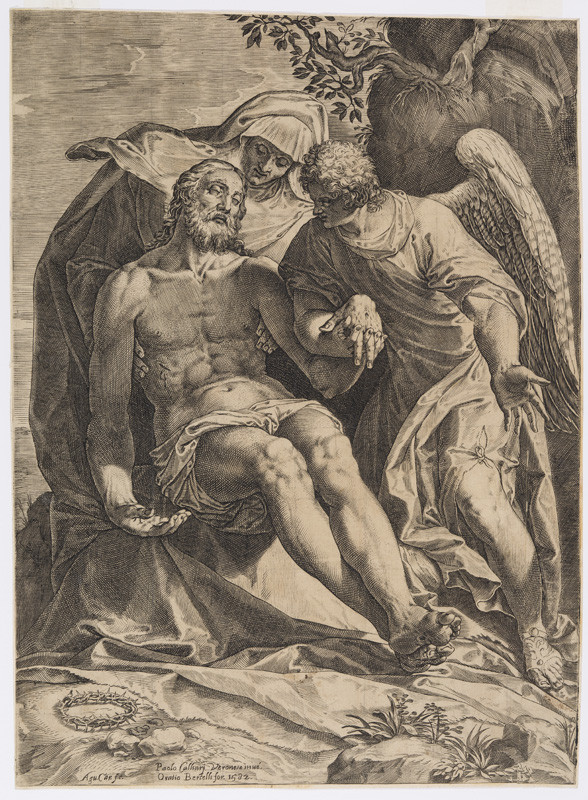 Agostino Carracci - engraver, Paolo Veronese - inventor - Pieta