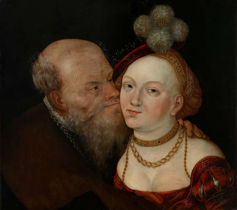 Lucas Cranach (copy) - Ill-matched Couple (Old Fool)