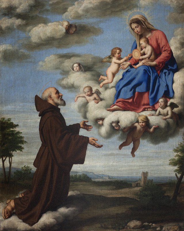 Giovanni Battista Salvi (zv. Sassoferrato) - P. Maria se zjevuje sv. Františku