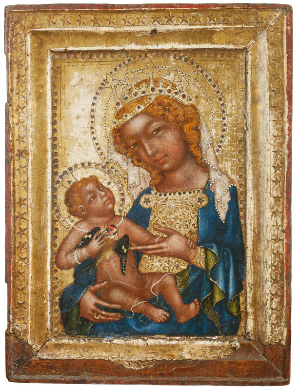 Anonym - (Praha (asi 1350-1355)) - Madona s Ježíškem, zvaná římská