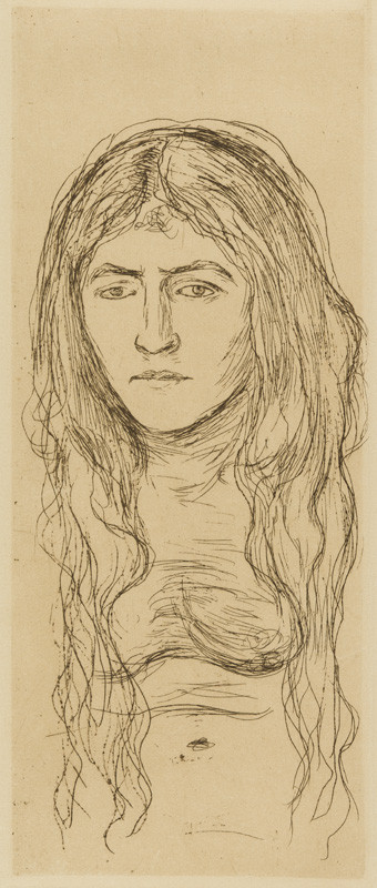 Edvard Munch - Žena s dlouhými vlasy