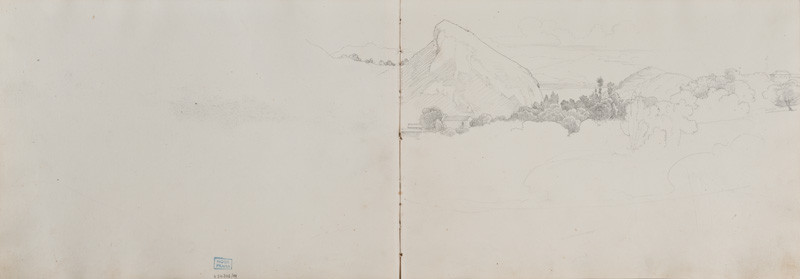 František Tkadlík - Sheet from the Southern Italian Sketchbook - view of Cava de’ Tirreni