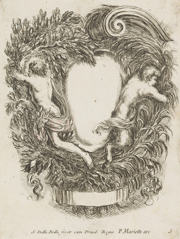 Stefano della Bella - engraver - Cartouche from the series Nouvelles inventions de Cartouches