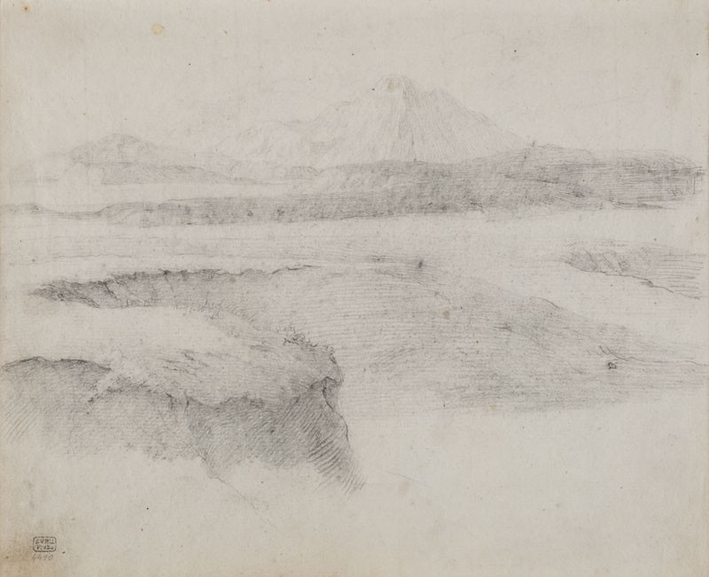 František Tkadlík - Sheet from Sketchbook C - landscape study for the painting Rest on the Flight into Egypt