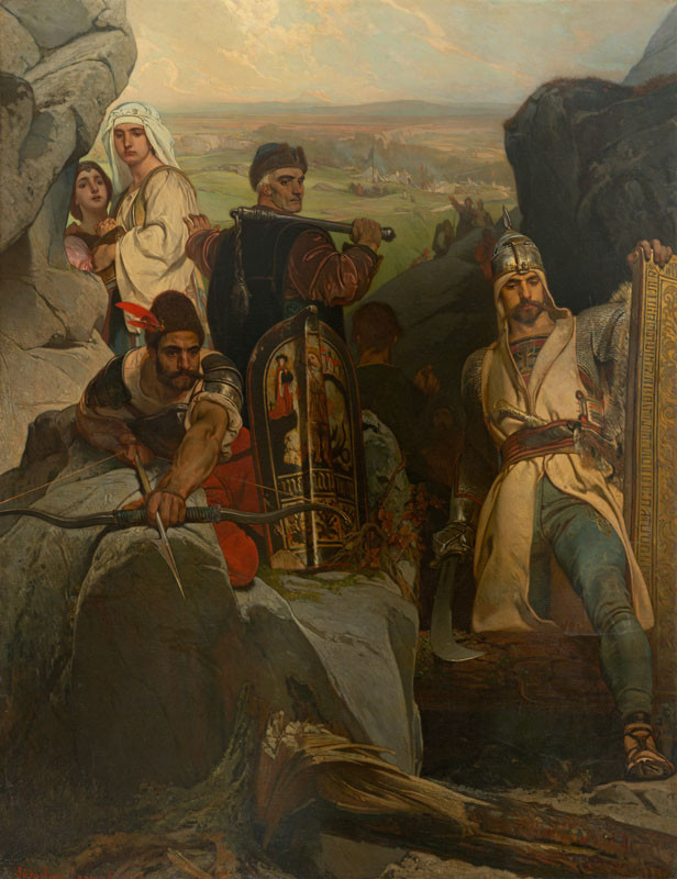 Jaroslav Čermák - Hussites Defending a Pass