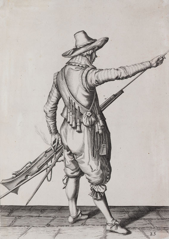 Jacques de Gheyn II. - engraver, Jacques de Gheyn II. - inventor - Musketeer, from the cycle The Exercise of Arms