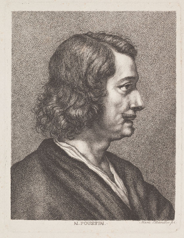 Maria Ellenrieder - engraver - Portrait of Nicolas Poussin