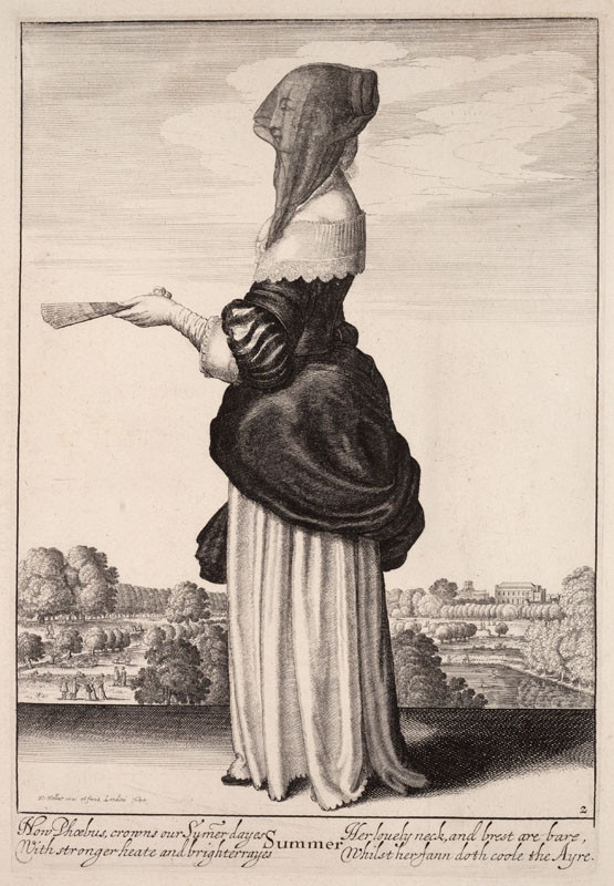 Wenceslaus Hollar - engraver - Summer From the cycle The Four Seasons as Full-Length Female Figures