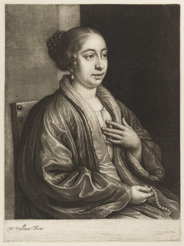 Wallerant Vaillant - engraver - Portrait of a Young Woman