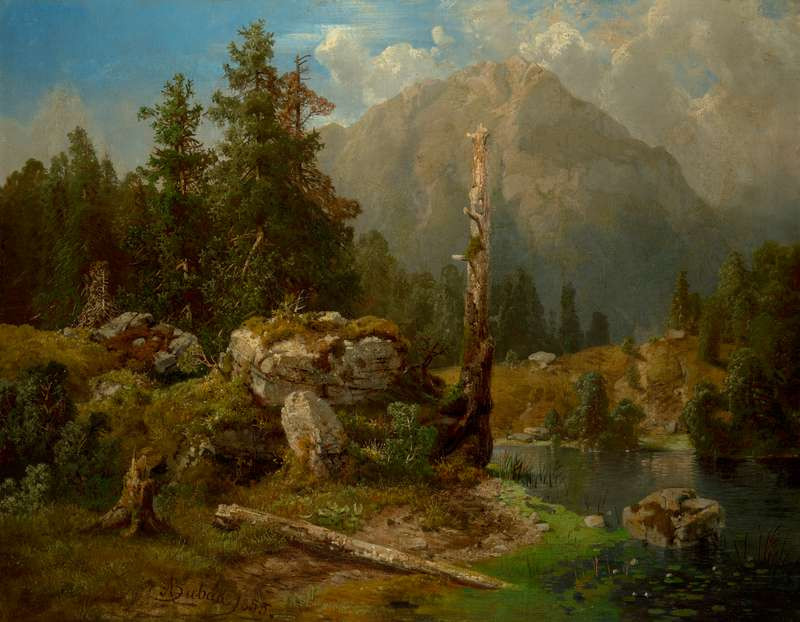 Alois Bubák - Jezírko v horách - Motiv ze Šumavy