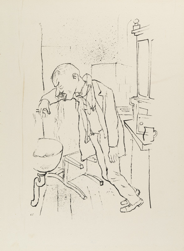 George Grosz - engraver, Malik Verlag Berlin - publisher - From the cycle „Ecce homo“ - 65. Stomach Trouble
