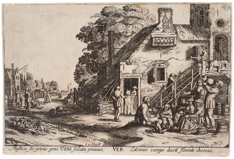 Wenceslaus Hollar - engraver, Jan van de Velde - inventor - Spring from the cycle The Four Seasons