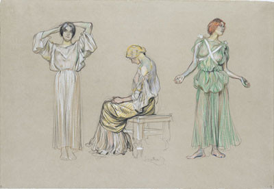 František Kupka - Standing and Sitting Women, study for Aristophanes’ Lysistrata
