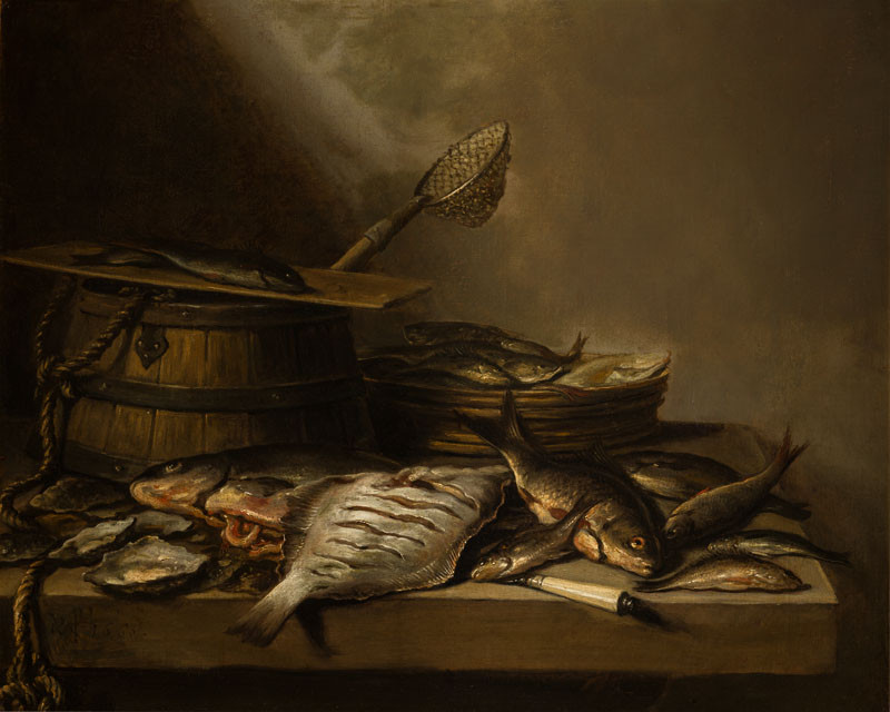 Pieter Claesz. - Zátiší s rybami