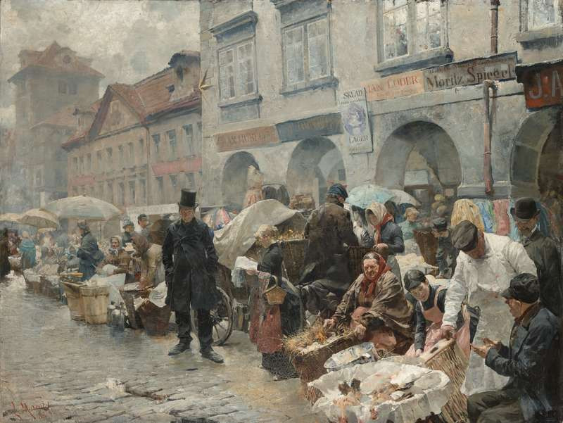 Luděk Marold - Vaječný trh v Praze - Z trhu