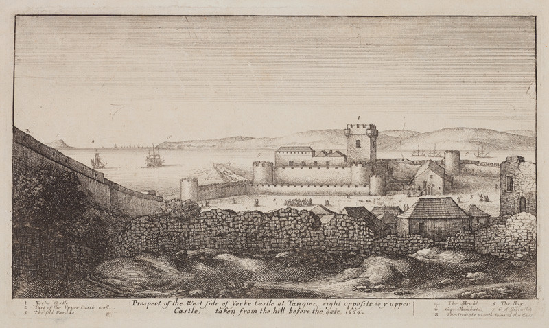 Václav Hollar - rytec - Západní strana Yorke Castle z cyklu Tangerské pohledy