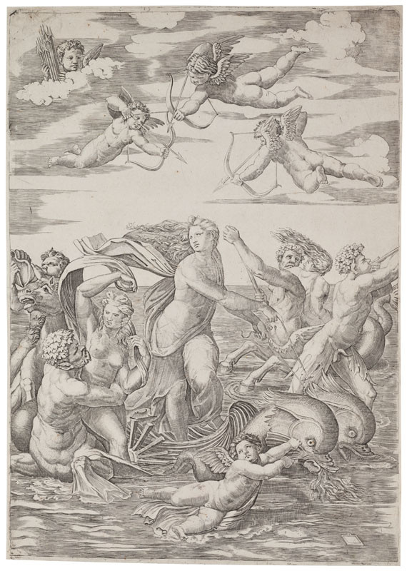 Marcantonio Raimondi - engraver, Raffael - inventor - The Triumph of Galatea