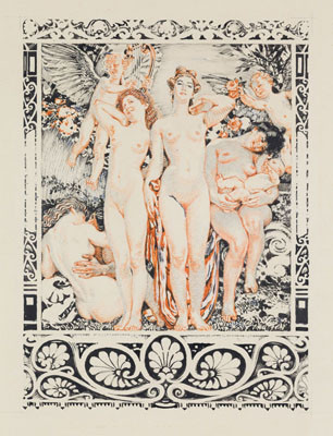 František Kupka - Ilustrace ke kapitole Les Roses z knihy F. Hérolda La Guirlande d’Aphrodite