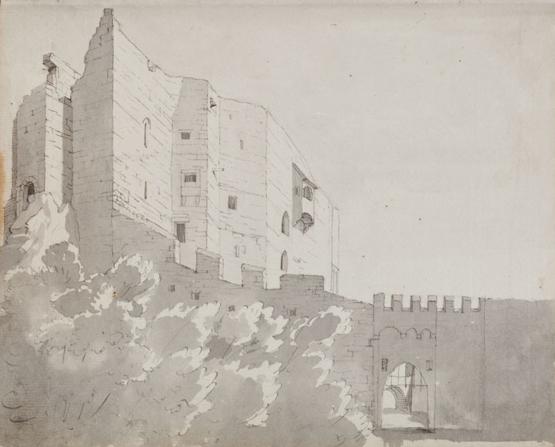 František Tkadlík - Sheet from Sketchbook C - castle ruins