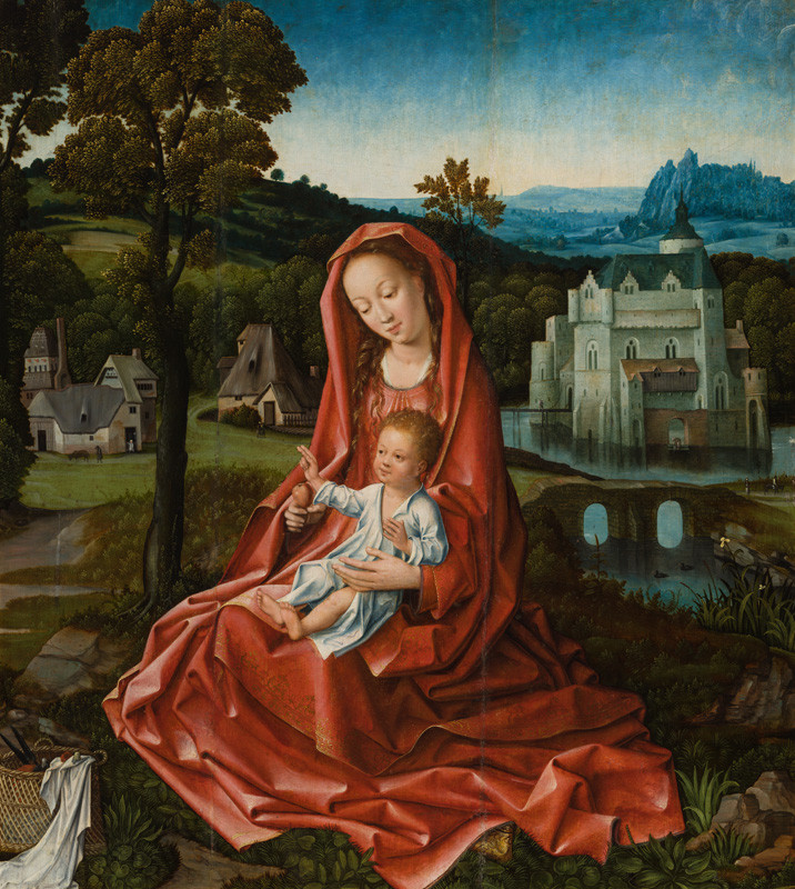 Anonym (Gossen van der Weyden?) - P. Maria s dítětem v krajině