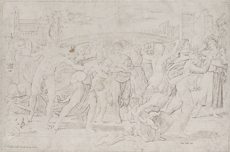 Marcantonio Raimondi - engraver, Carlo Losi - publisher, Raffael - inventor - The Massacre of the Innocents
