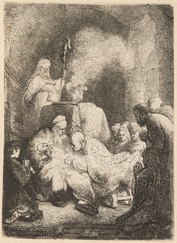Rembrandt Harmenszoon van Rijn - Obřezání Krista, tzv. malé