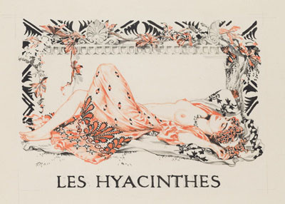 František Kupka - Záhlaví ke kapitole Les Hyacinthes z knihy F. Hérolda La Guirlande d’Aphrodite