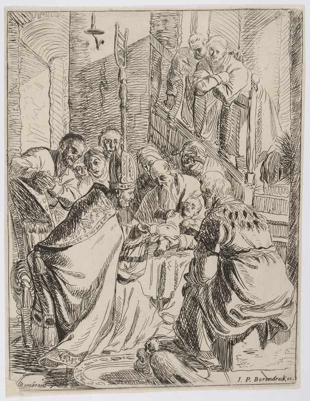 Rembrandt Harmenszoon van Rijn, I.P. Berendrech - vydavatel - Obřezání Krista