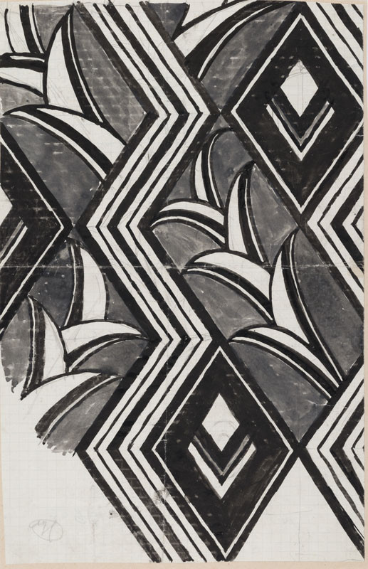 Josef Hoffmann - Design of wallpaper ornament