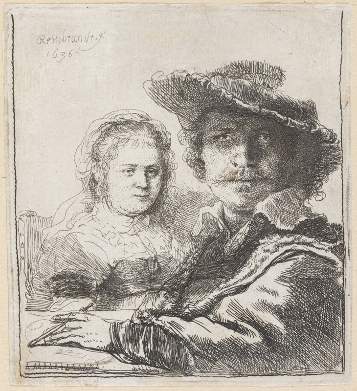 Rembrandt Harmenszoon van Rijn - Vlastní podobizna se Saskií