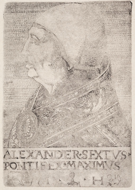 Hieronymus Hopfer - rytec - Papež Alexandr VI.