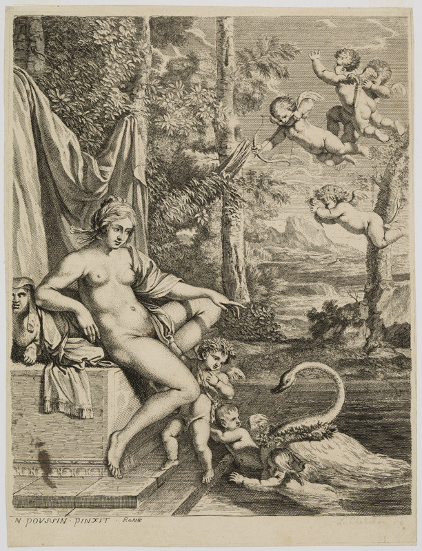 Louis de Chatillon - rytec, Nicolas Poussin - inventor - Léda s labutí
