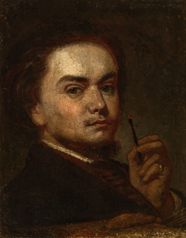 Karel Purkyně - Self-Portrait with a Palette and a Brush