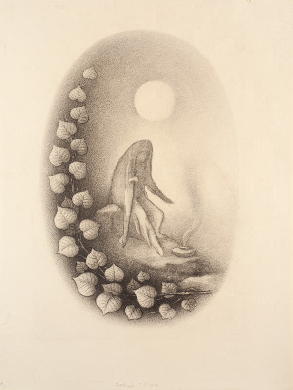 Jan Zrzavý - Illustration Pythoness  from A Posy of National Folk Tales by Karel Jaromír Erben