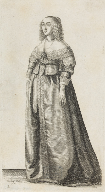 Wenceslaus Hollar - engraver - Lady with Lace Collar from the cycle Ornatus Mulieribus
