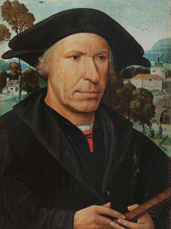 Master of the Legend of Magdalen - Portrait of an Elderly Man Holding a Tally Stick