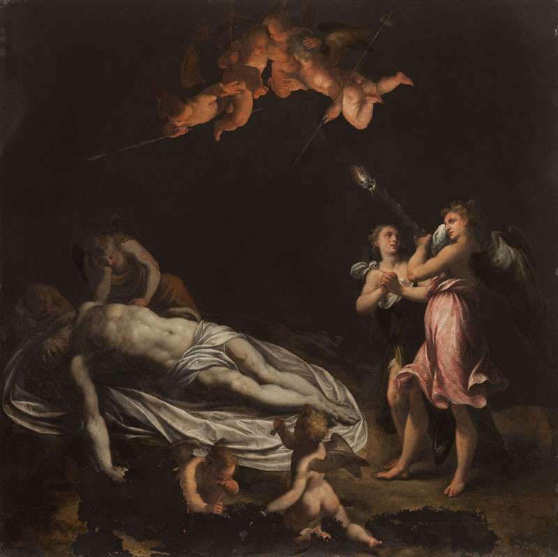 Felice Brusasorzi (actual name Felice Riccio) - Christ Mourned by Angels