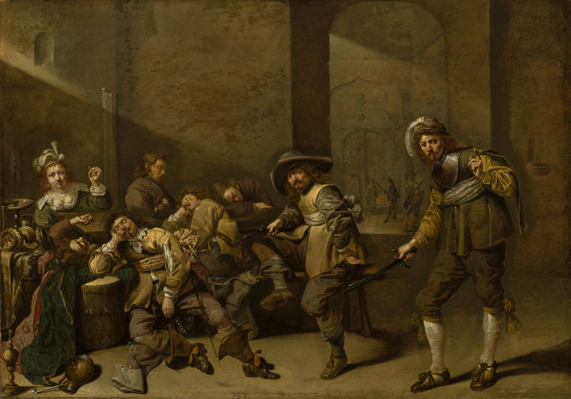 Jacob Duck - Guardroom with Sleeping Soldiers