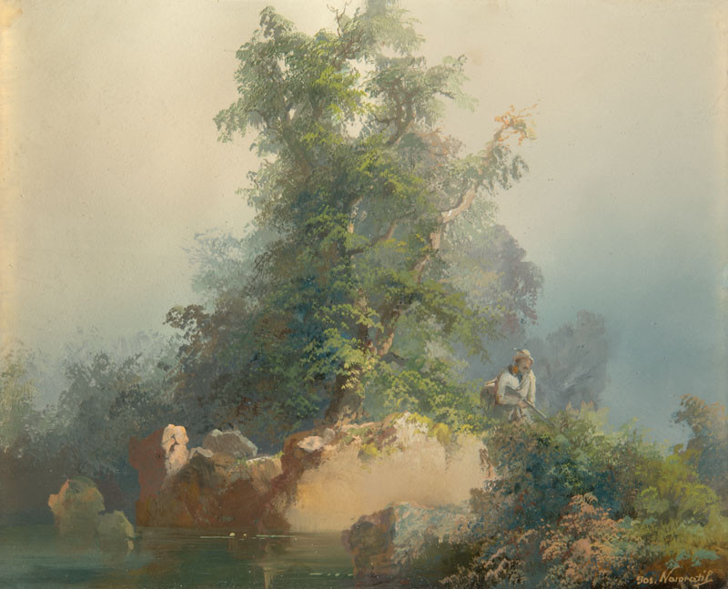Josef Navrátil - Old Tree with a Hunter