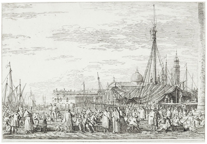 Giovanni Antonio Canal (called Canaletto) - The Market on the Molo