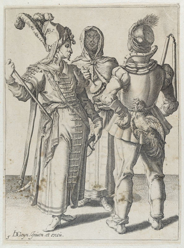 Jacques de Gheyn II. - engraver, Jacques de Gheyn II. - inventor - The Masquerade, sheet 5