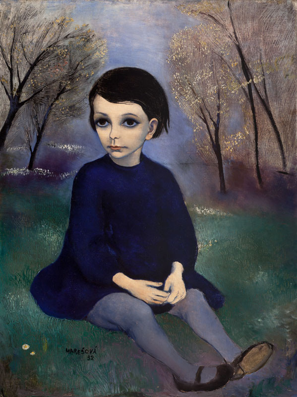 Milada Marešová - Child in a Blue Dress