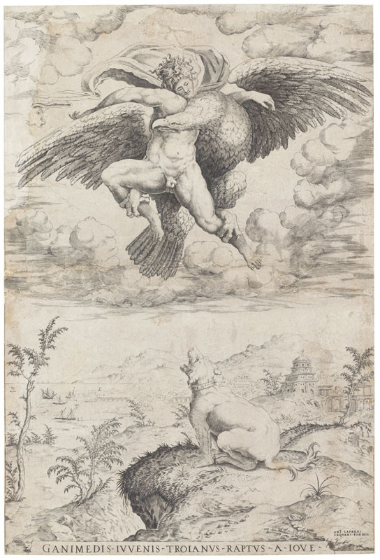 Nicolas Béatrizet - rytec, Michelangelo Buonarroti - kreslíř - Ganymedes