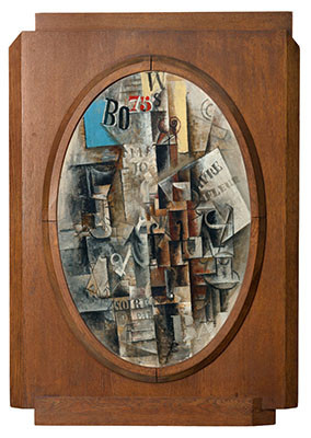 Pablo Picasso - Housle, sklenice, dýmka a kotva ( Vzpomínka na Le Havre)