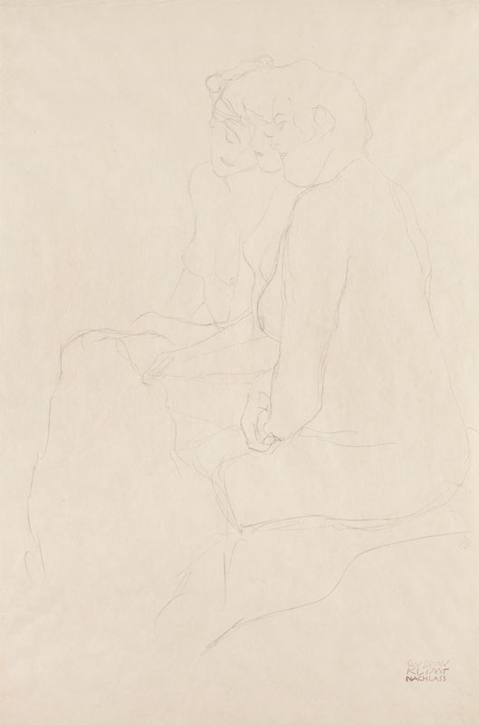 Gustav Klimt - Study of three seated nudes